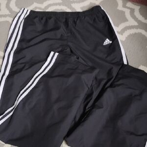 Adidas Black Pants with White Accents
